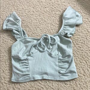 Green stylish crop top